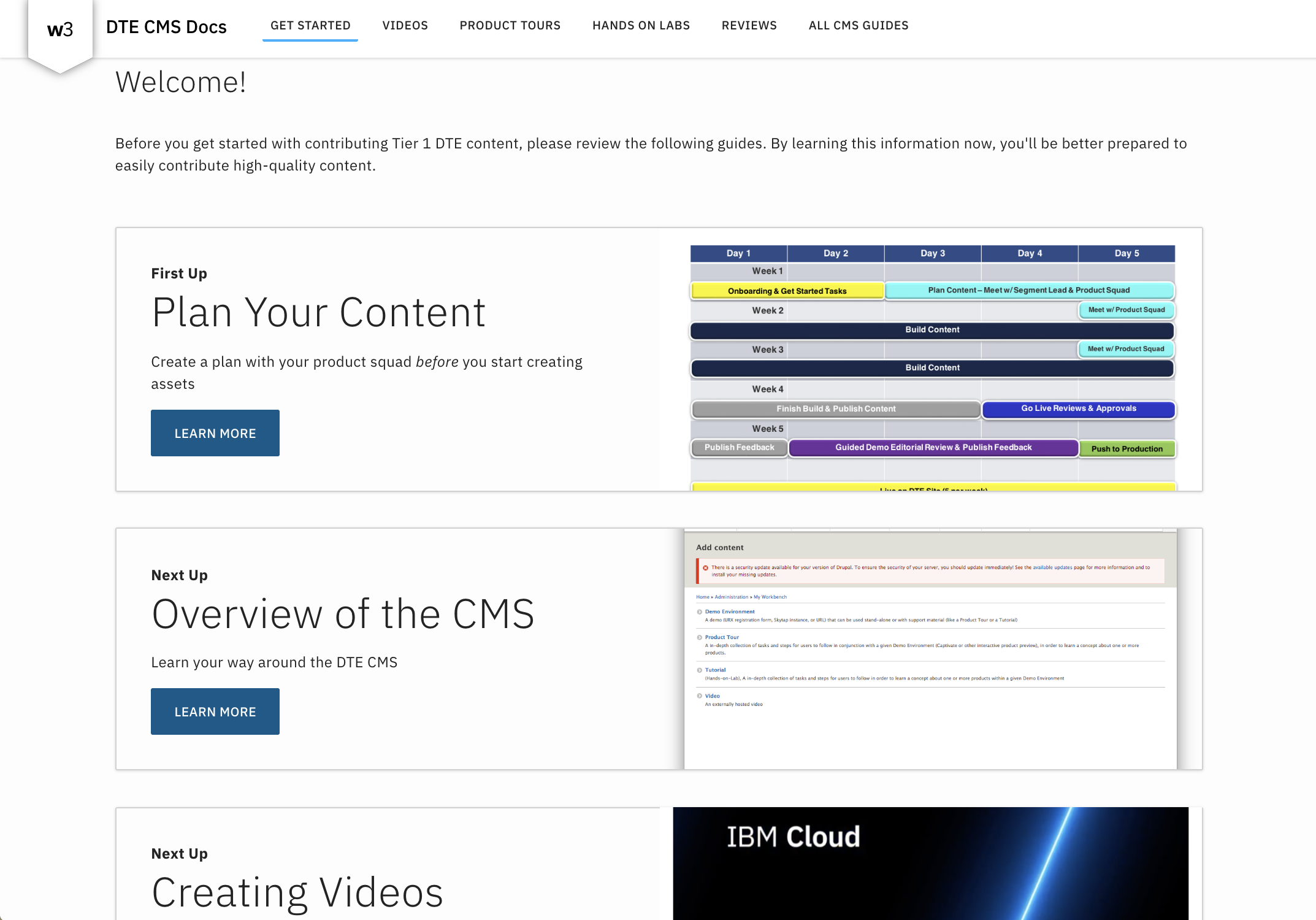 IBM DTE CMS docs